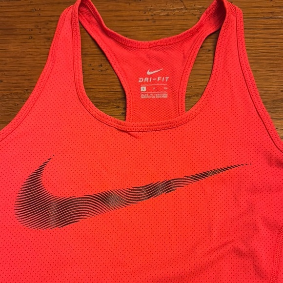 Nike Orange Black Fitted Tank Top - Picture 2 of 4